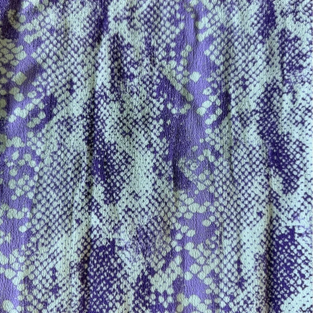 Free People Katie Button Front Midi Skirt in Purple Teal Snakeskin Print Size XS